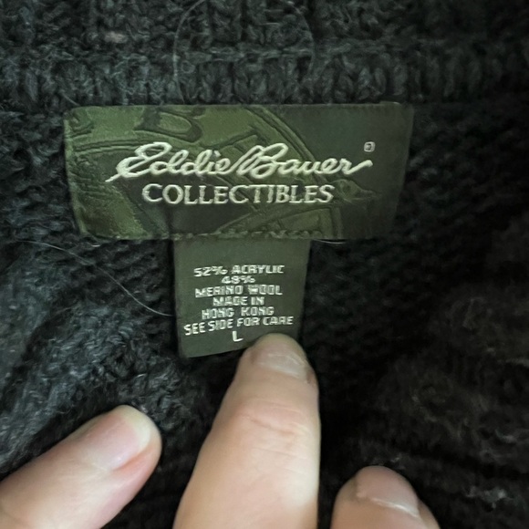 Eddie Bauer Collectibles Wool Blend Cardigan with Collar Holiday 2006 Collection - Picture 9 of 12